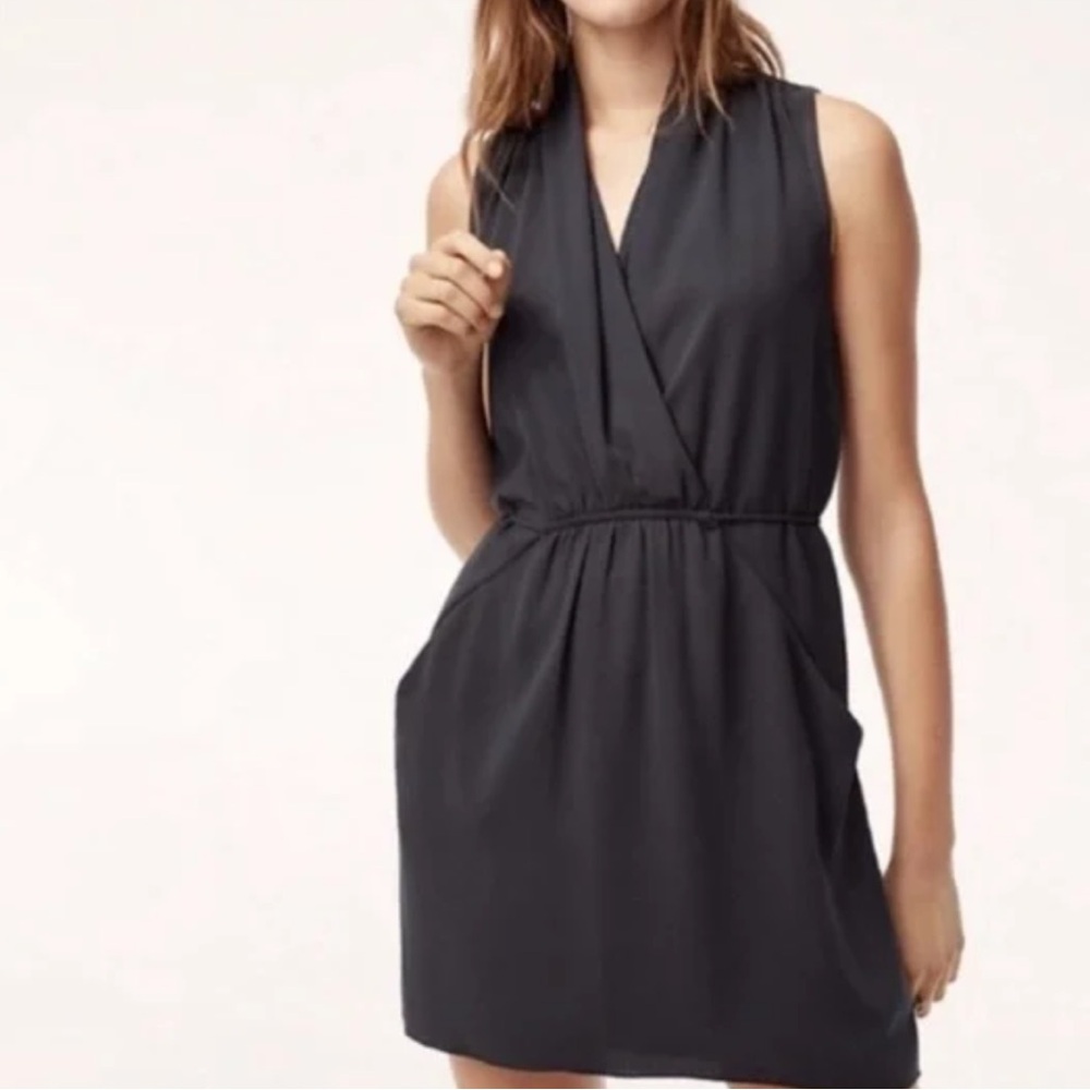Aritzia Wilfred Mini Black Dress Sabine Sleeveless Sz  M